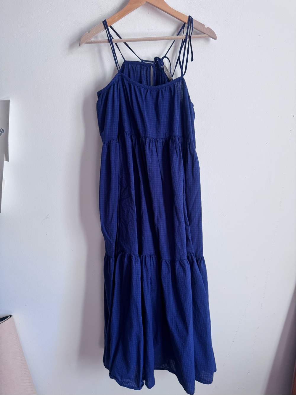 Everlane The Billow Tiered Maxi Dress Navy M $128 - Picture 6 of 10
